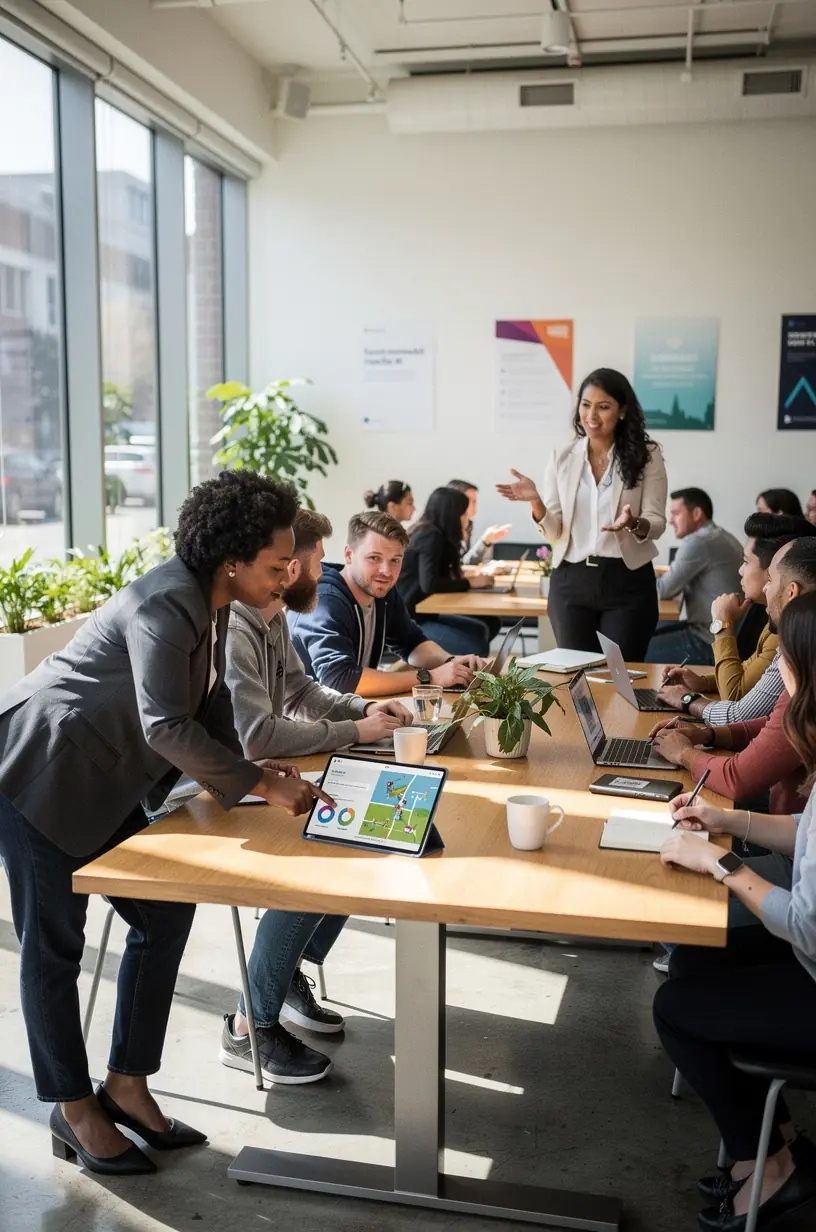 Community members engaging in trust-building activities.